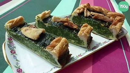 Tourte au mètre Plein Sud...blettes et poulet grillé
