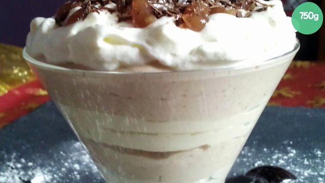 Verrines de mousse de marrons et chocolat blanc