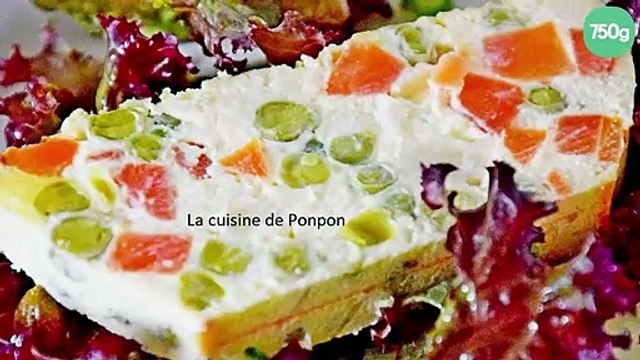 Terrine de petits pois, carottes et navets