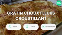 Gratin choux fleurs croustillant