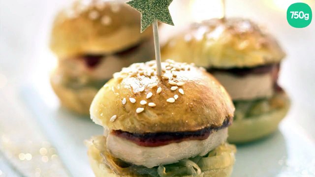 Burger de foie gras au confit de figues et noix