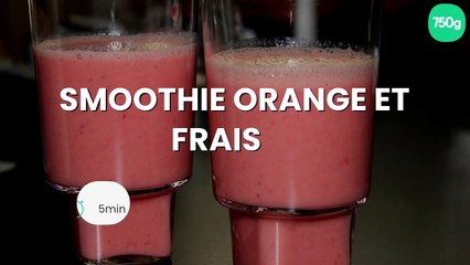 Smoothie orange et fraises