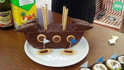 gâteau d'anniversaire sur le thème des pirates