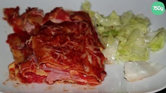 Lasagnes jambon-tomates