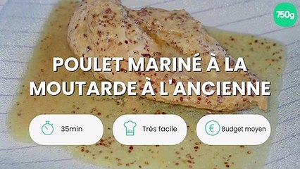 Poulet mariné à la moutarde à l'ancienne