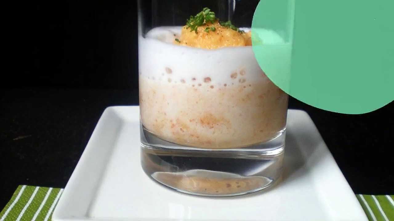 Purée déstructurée céleri/carotte/pomme de terre à la crème d'oignon