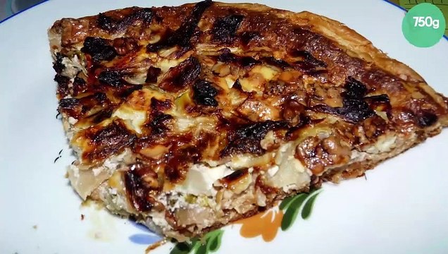 Tarte aux endives bleu et noix