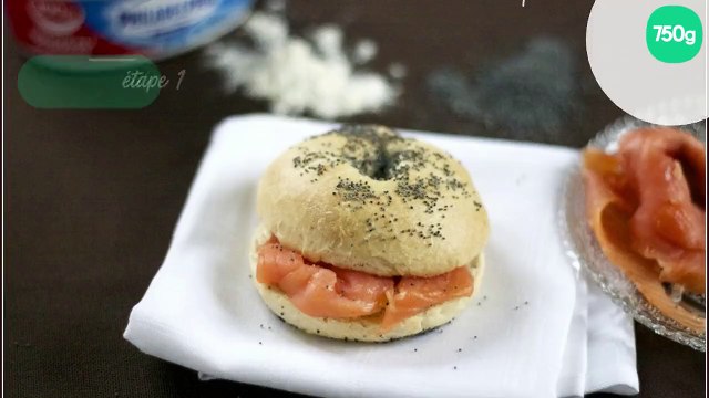 Bagels au saumon fumé et fromage frais