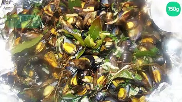 Moules de bouchot cuites au four