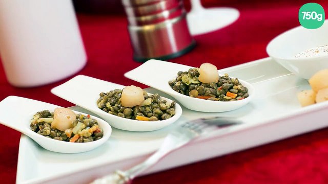 Lentilles aux noix de Saint-Jacques