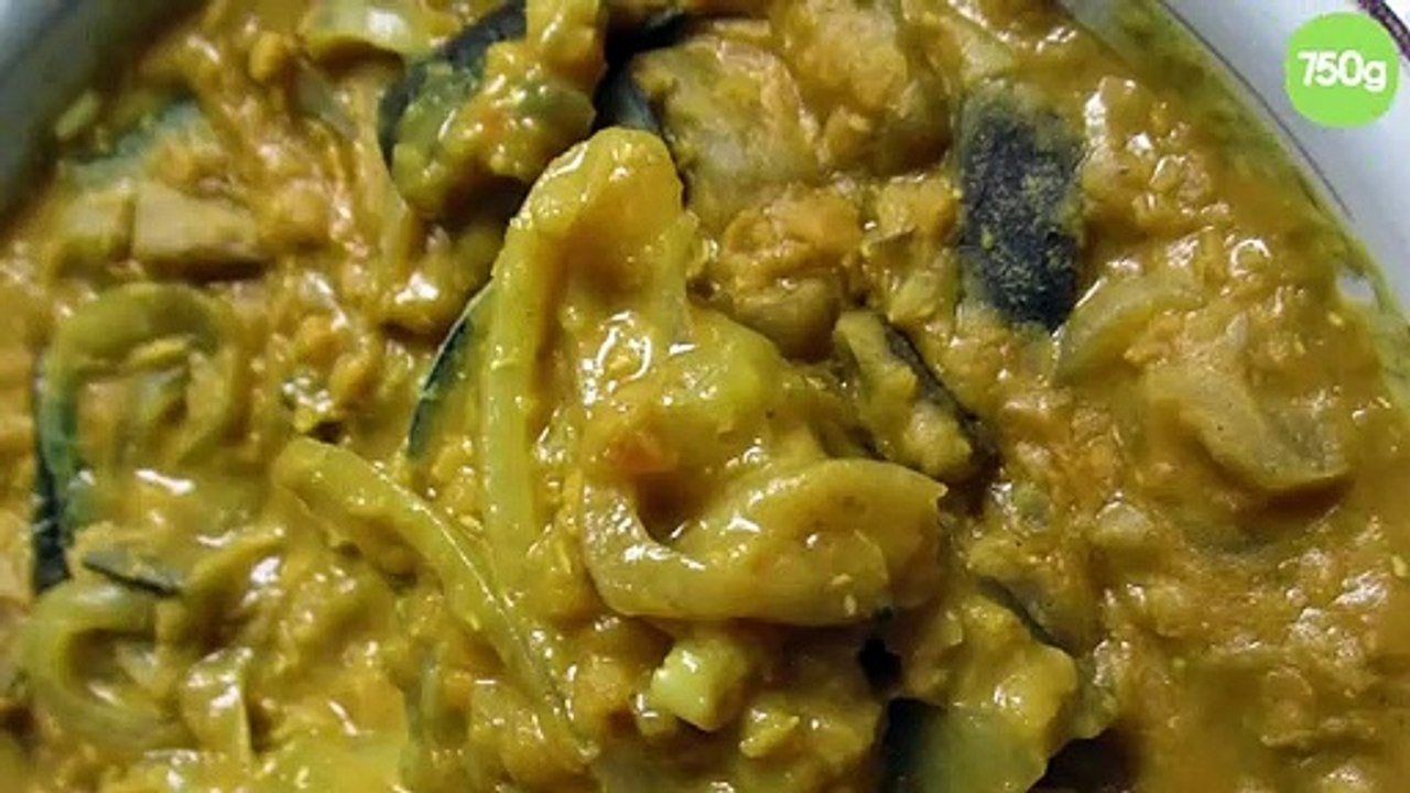 Dhal lentilles corail aubergine et saucisses au multicuiseur