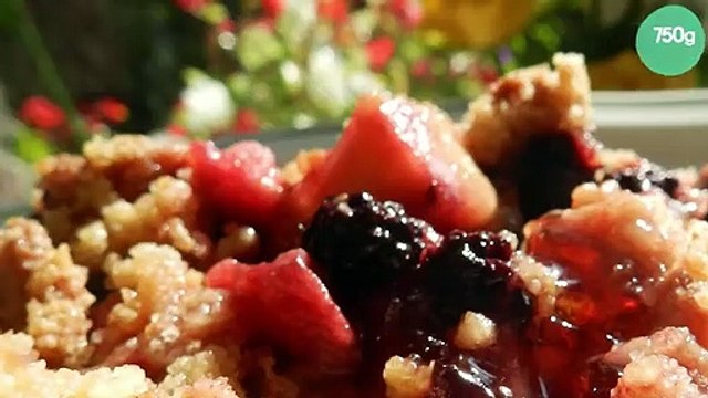 Crumble mures et pommes aux spéculoos