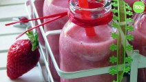 Smoothie aux fraises Gariguette, lait d'amande et Sichuan