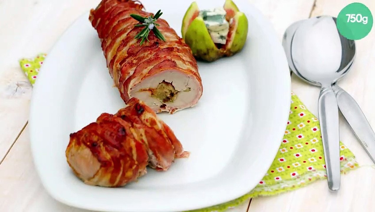 Filet mignon de porc farci au roquefort et figues fraîches