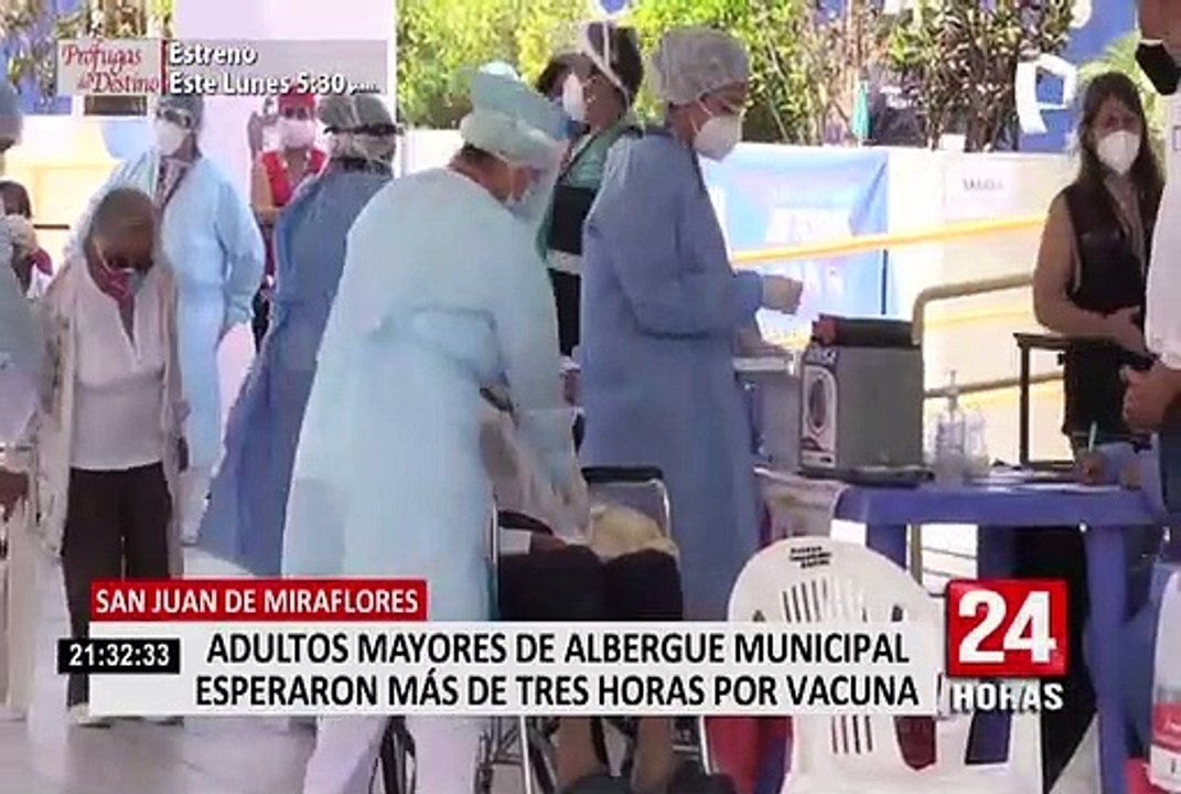 Alcalde de Lima denuncia que adultos mayores de albergue esperaron tres horas para recibir segunda dosis