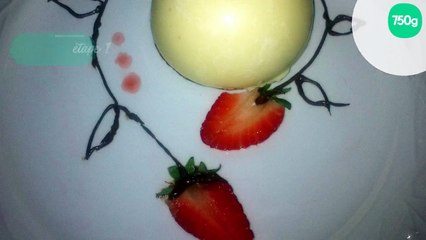 Dome chocolat blanc cœur de fraise