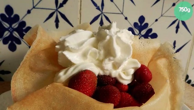 Croustillants de fraises à la crème