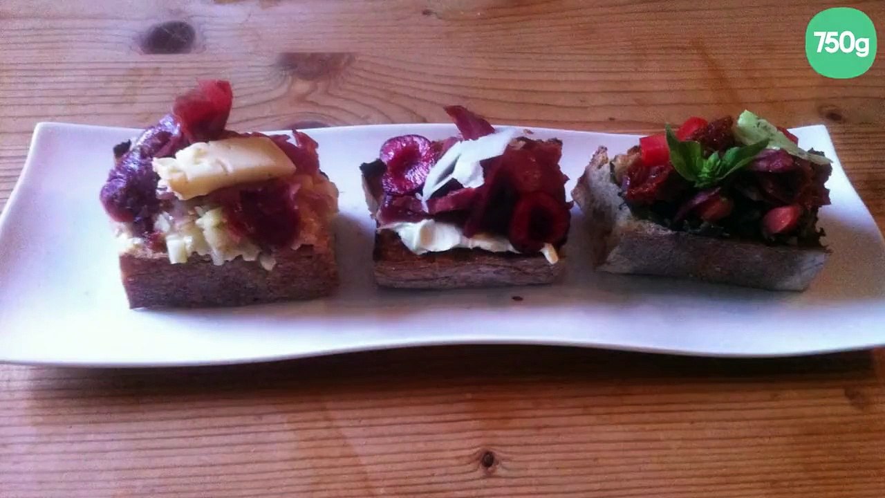 Tartinettes aux gésiers émincés