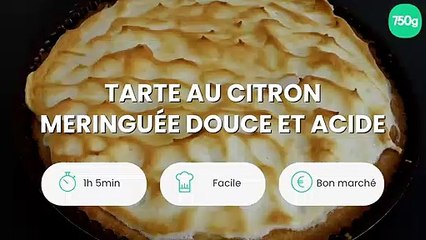 Tarte au citron meringuée douce et acide