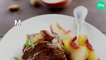 Médaillons de veau aux pêches