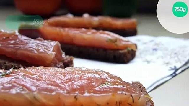 Gravlax de saumon aux agrumes