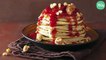 Pancakes à la confiture de fraises