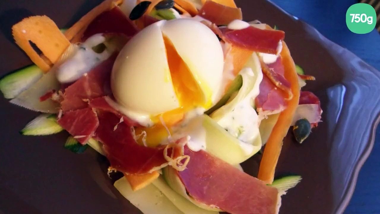 Salade de tagliatelle de courgettes et carottes