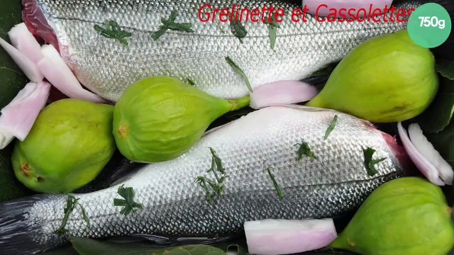 Bar en papillotes de feuilles de figuier