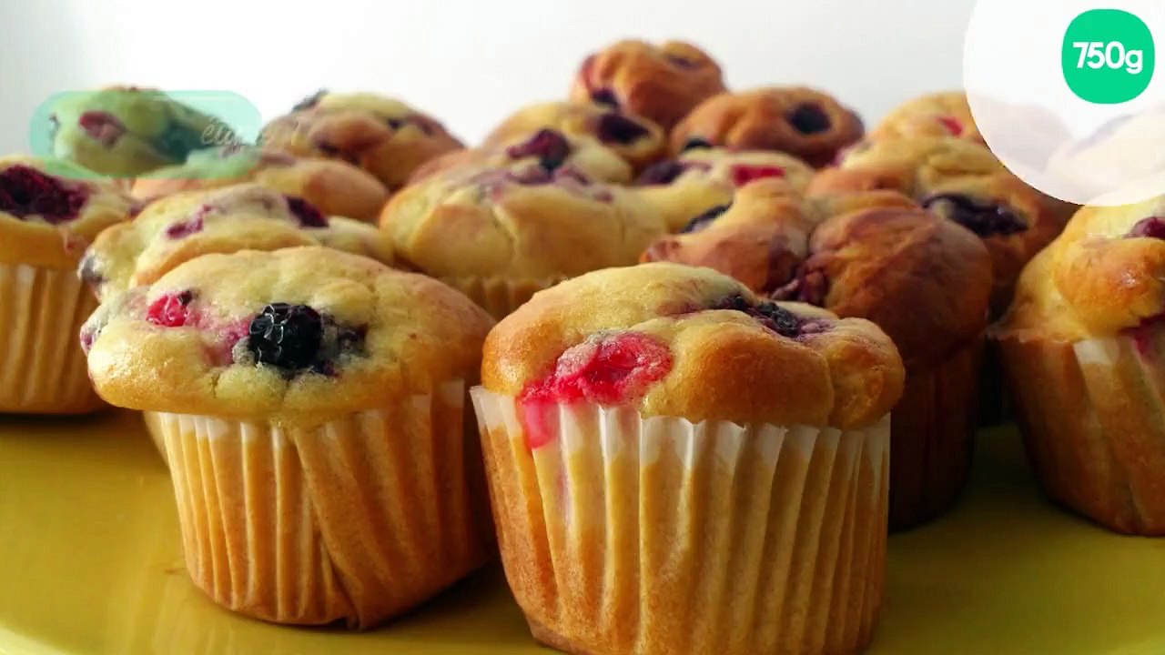 Muffins au miel et fruits rouges sans gluten