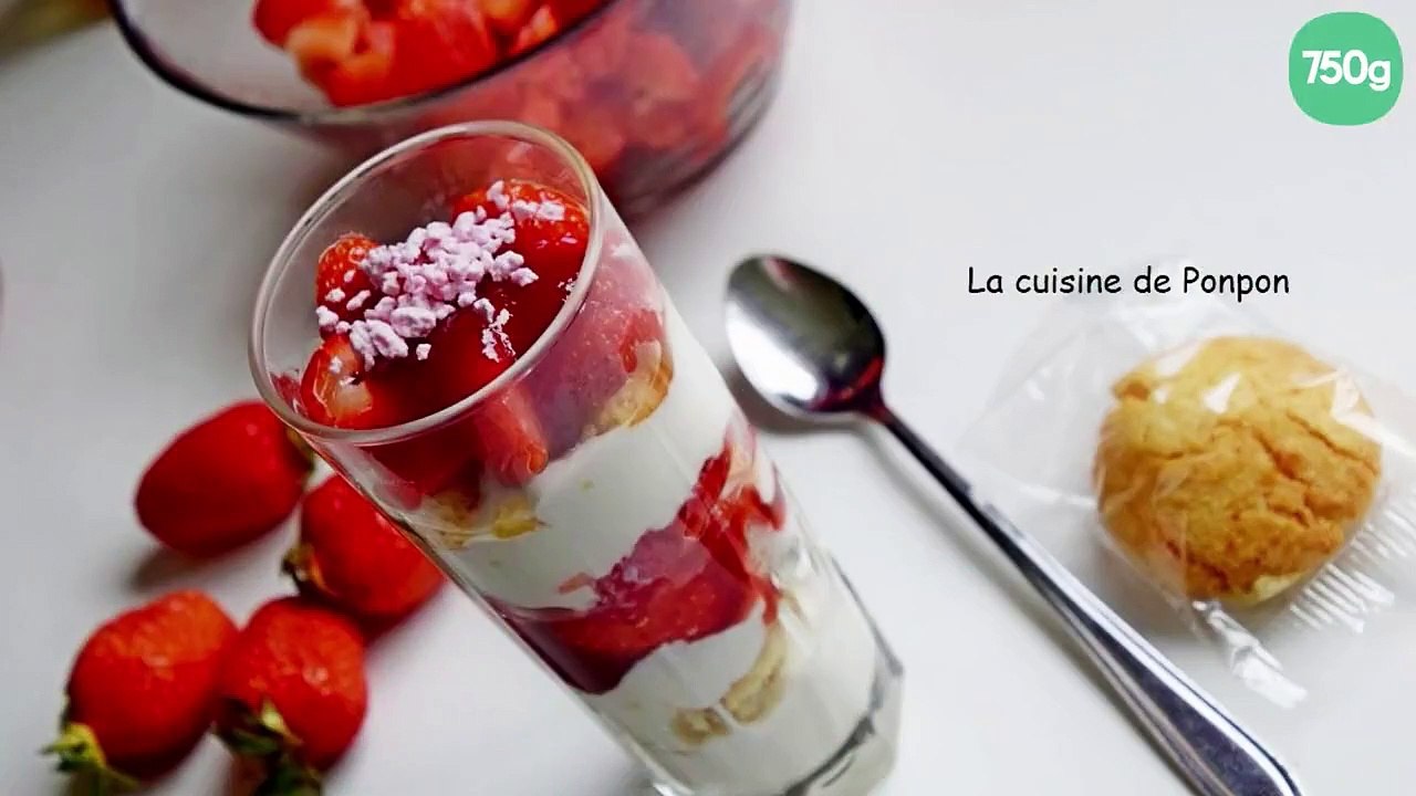 Verrine fraises et yaourt
