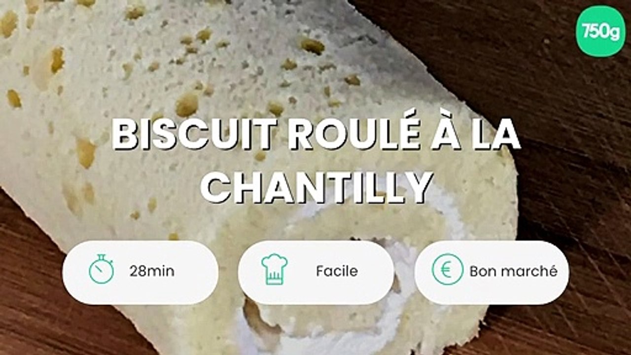 Biscuit roulé à la chantilly