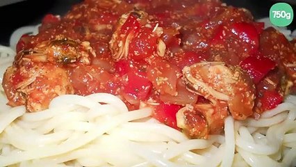 Spaghettis aux moules à la Catalane