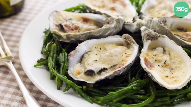 Huîtres gratinées sauce Mornay