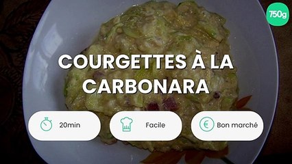 Courgettes à la carbonara