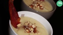 Velouté de Panais, Noisettes et chips de Jambon de Bayonne