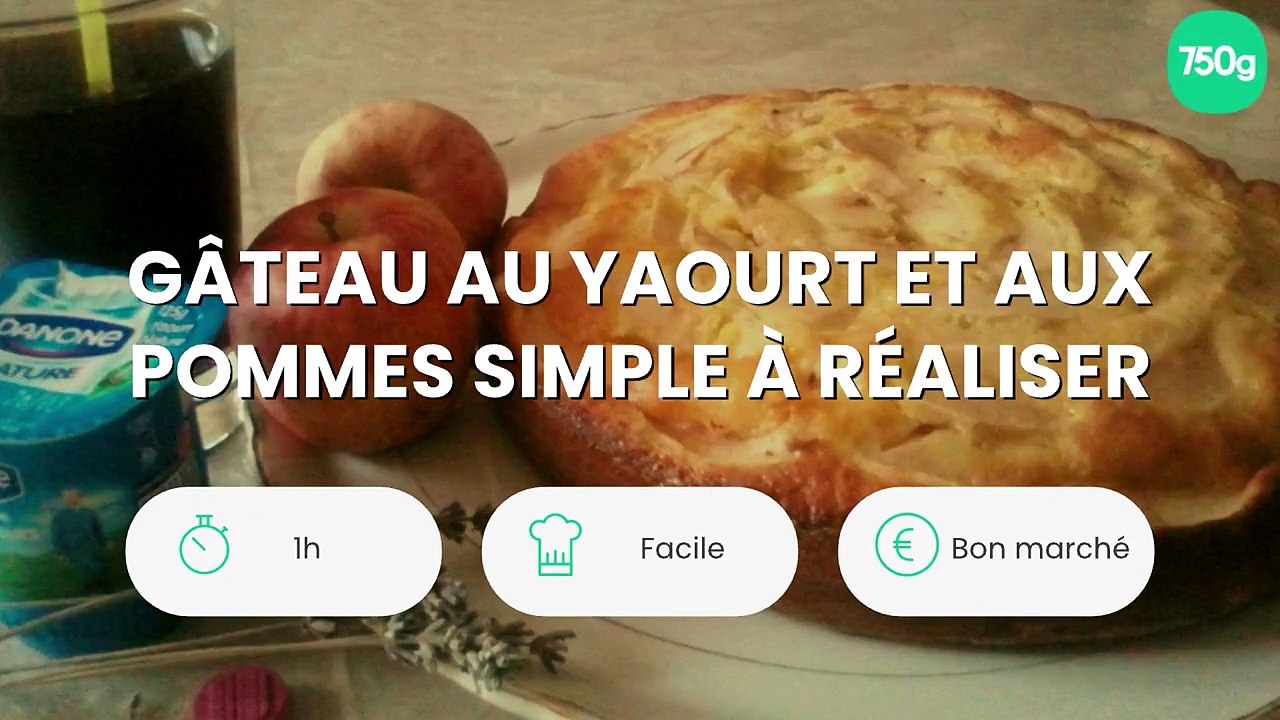 Gâteau au yaourt et aux pommes simple à réaliser