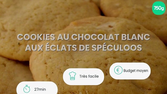 Cookies au chocolat blanc aux éclats de spéculoos