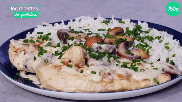 Escalopes de poulet à la crème et champignons