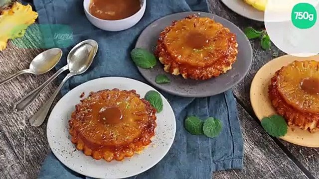 Mini-tartes tatin à l'ananas caramélisé