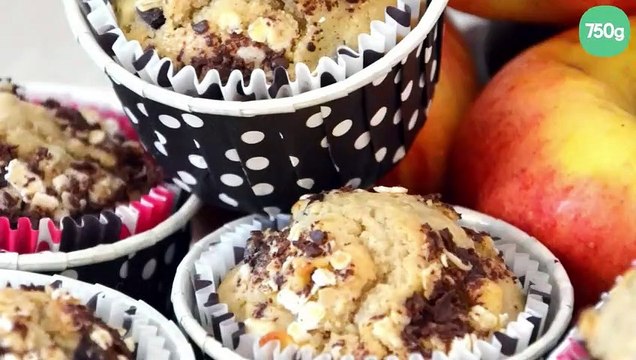 Muffins aux pommes, chocolat et farine de châtaigne