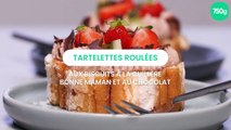 Tartelettes roulées aux biscuits à la cuillère et au chocolat