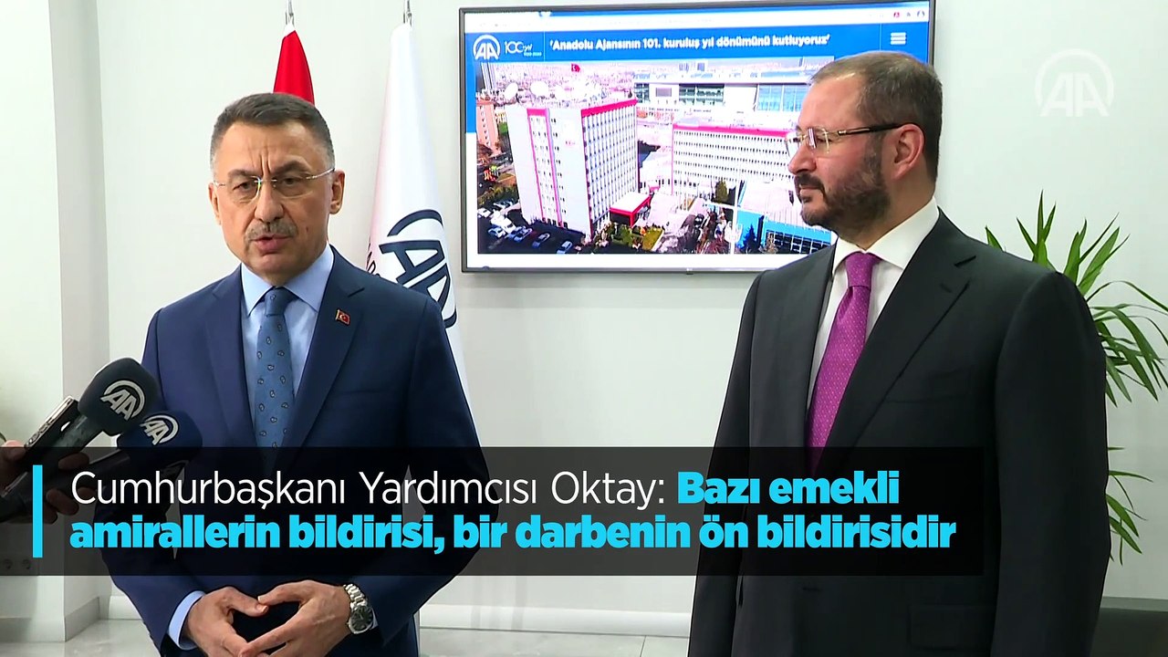 Cumhurbaşkanı Yardımcısı Oktay: Bazı emekli amirallerin bildirisi, bir darbenin ön bildirisidir
