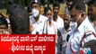 Private Bus Owners Argue With Police In Shivamogga For Asking Not To Stop The Buses In All Bus Stops