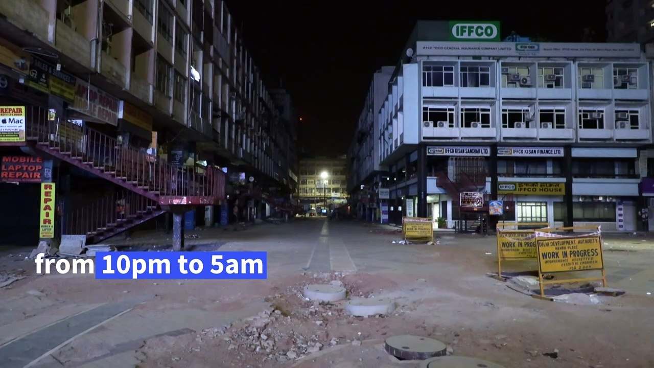 New Delhi under pandemic night curfew