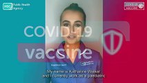 Paediatric and neonatal nurse and former Miss Northern Ireland Katherine Walker, talks about why getting the COVID vaccine was important to her.