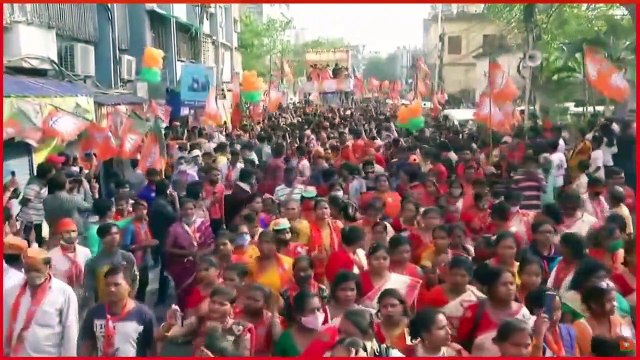 #HomeMinister @AmitShah #Roadshow in #Howrah Madhya, #West Bengal #AmitShah #BJP #WestBengalElections