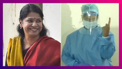 Kanimozhi : পিপিই পরে ভোট কানিমোঝির, ভাইরাল ছবি