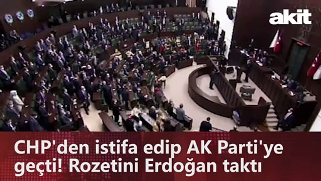 CHP'den istifa edip AK Parti'ye geçti! Rozetini Erdoğan taktı
