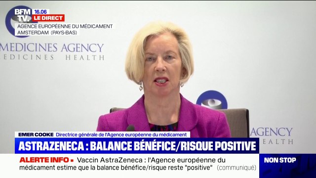 Les bénéfices du vaccin AstraZeneca pour lutter contre le Covid-19 continuent à l'emporter sur les effets secondaires , selon l'Agence européenne du médicament