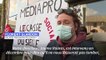 Les salariés de Téléfoot manifestent contre les conditions de leur licenciement